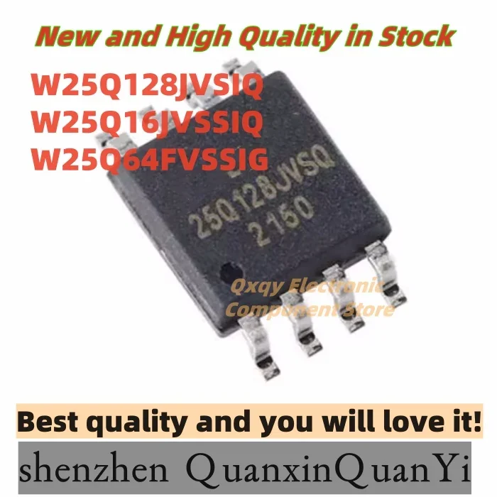 10pcs new W25Q128JVSIQ 25Q128JVSQ W25Q16JVSSIQ  25Q16JVSIQ  W25Q64FVSSIG 25Q64FVSIG VSIG Memory chip SMT SOP-8