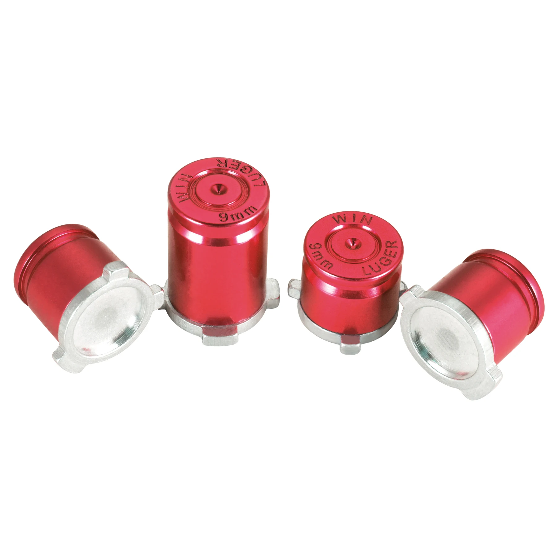 أزرار معدنية حمراء للغاية من سبائك الألومنيوم Thumbsticks رصاصة ABXY لوحدة تحكم Xbox One / Xbox One S / X