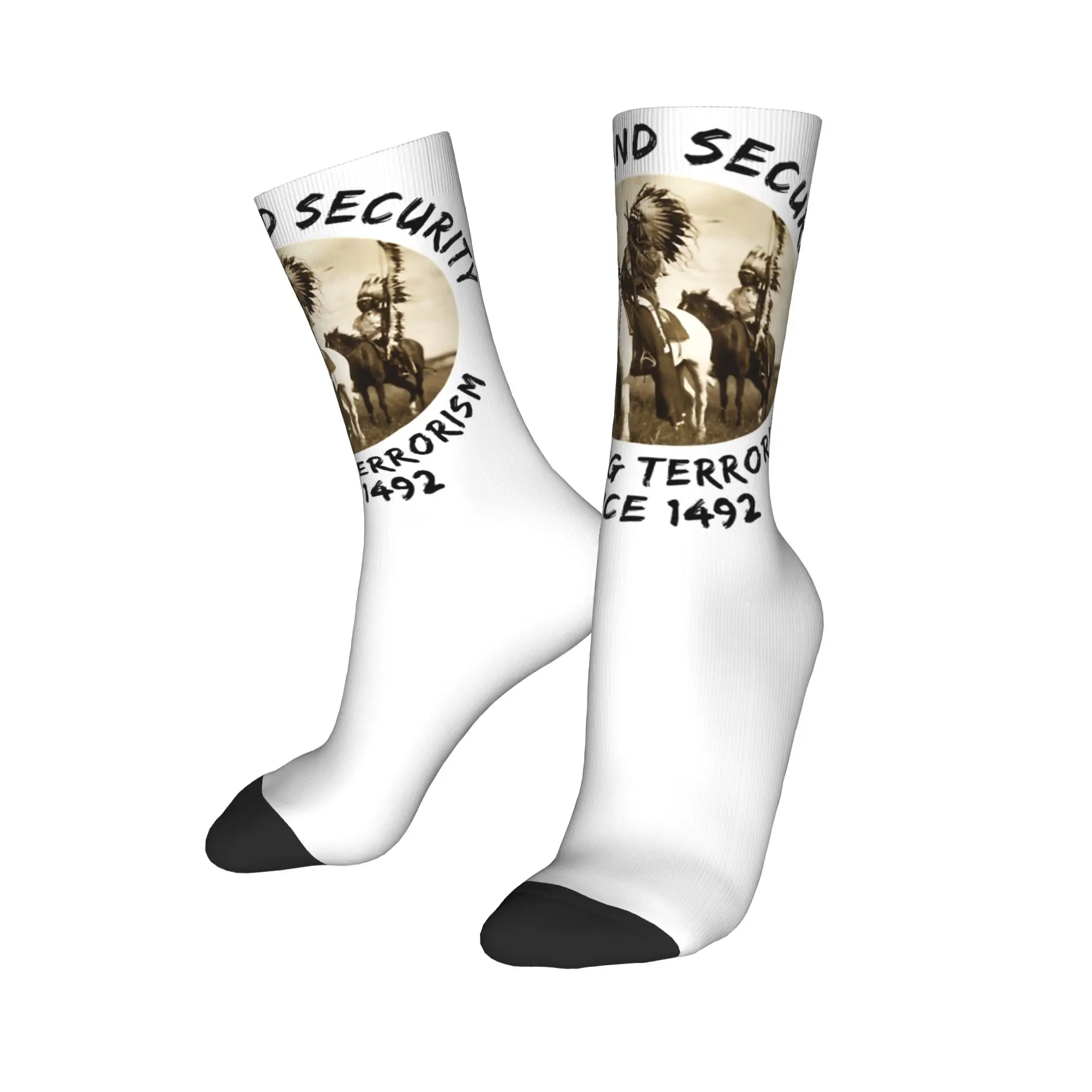 Retro The Original Homeland Security Football Socks  Polyester Crew Socks for Unisex Breathable