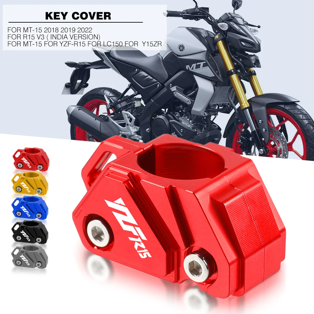 YZF-R15 Key cover Motorcycle Replacement Keys Uncut Blade Blank Key case shell For Yamaha R15 V3 Y15ZR LC150 MT-15 Accessories