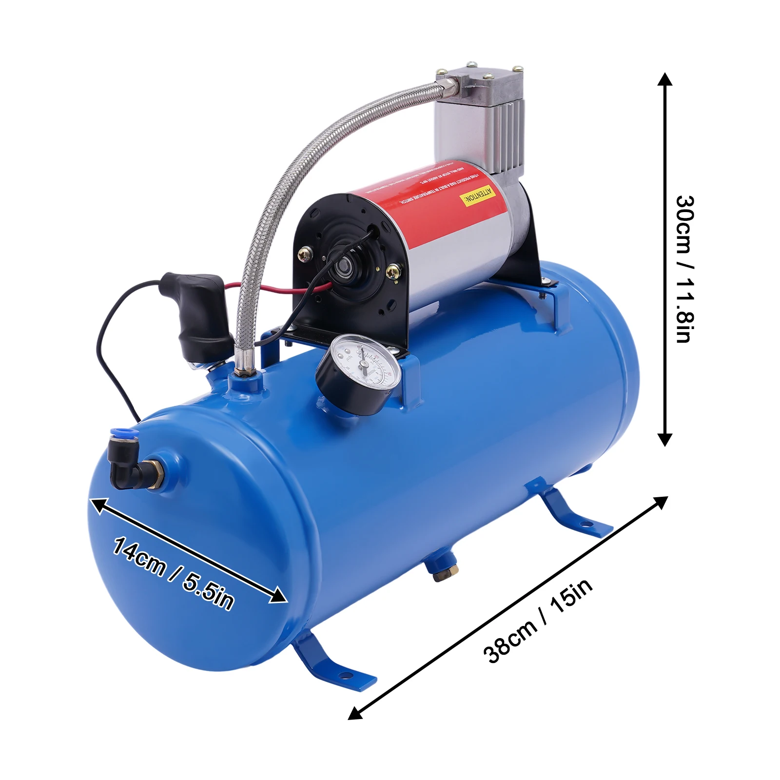 6l Blauwe Luchtcompressor Luchtpomp Dc 12V Voor Inflatie