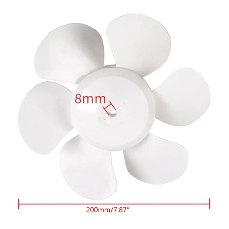 Пластиковые Сменные лопасти вентилятора, 1 шт., 6 дюймов 8 дюймов 10 дюймов 12 дюймов белый RV, сменные лопасти вентилятора для ванной комнаты, бытовые лопасти вентилятора для кемпера