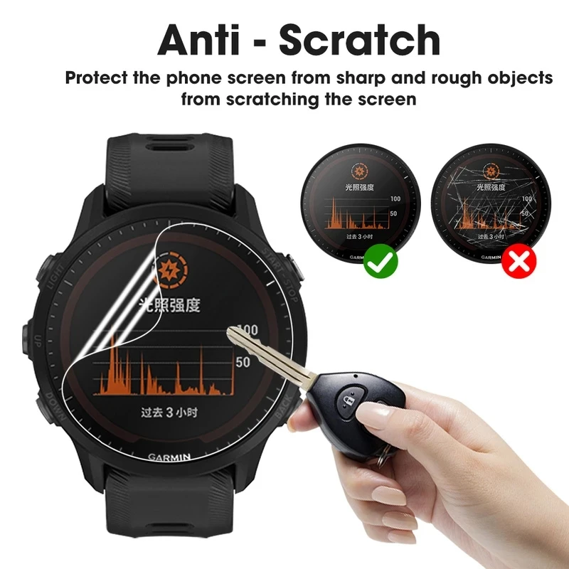 Protector de pantalla para reloj inteligente, película de hidrogel no de vidrio para Garmin Vivoactive 5, 4, 4s, 3, 5, accesorios