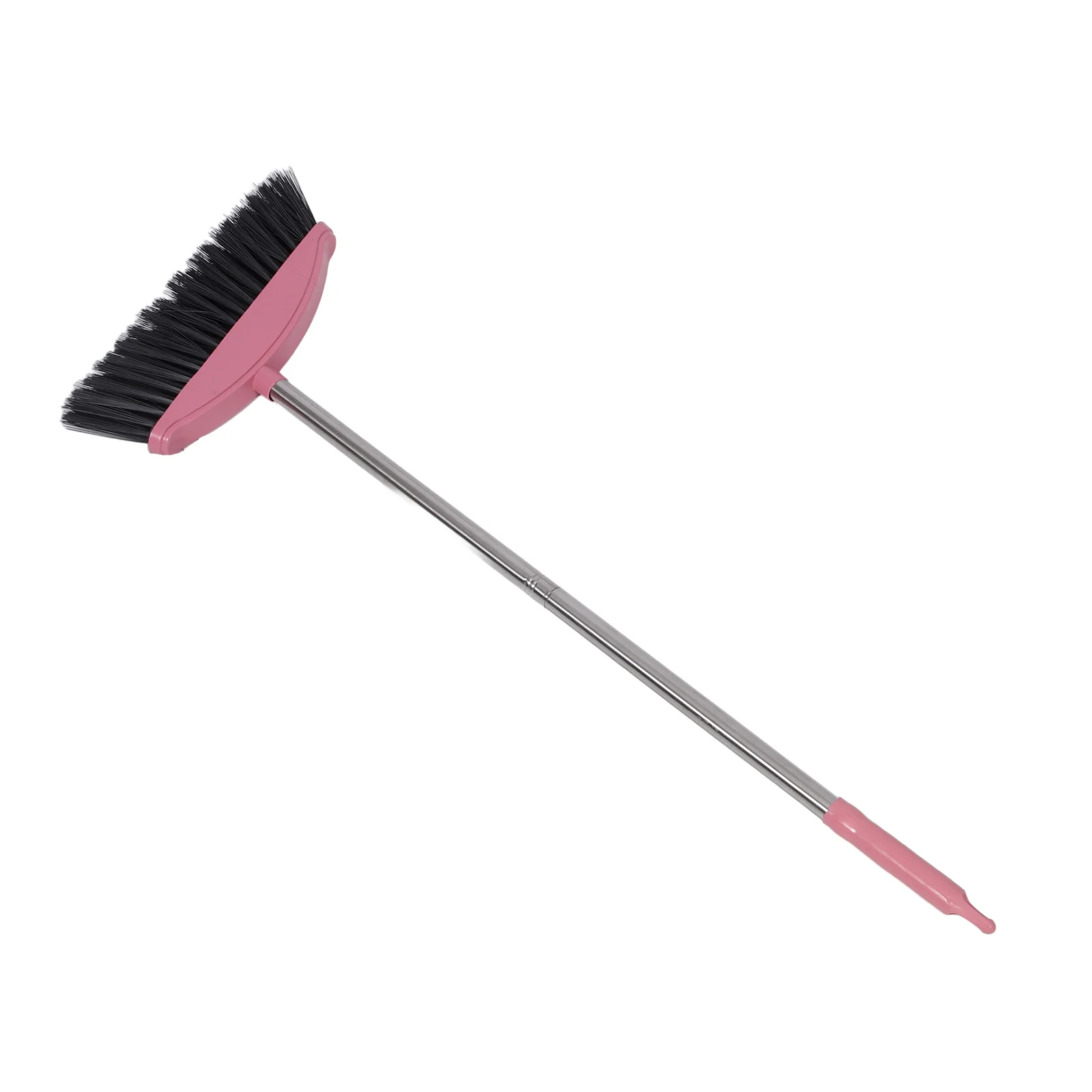 Patio Broom Stainless Steel Home Cleaning Thickened Hygiene (Pink Single Set) Brush Office Hair Sweeping Outdoor