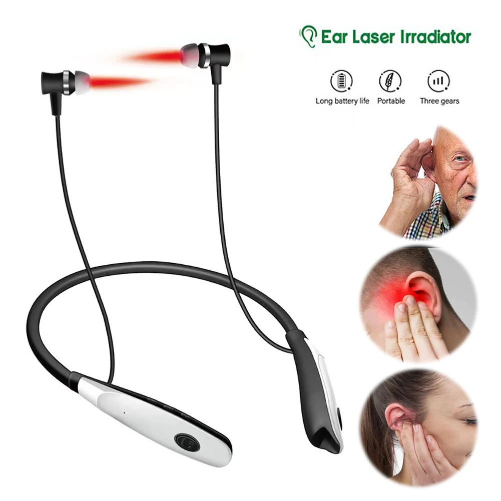 

Portable Neck Hanging Nasal and Ear Canal Irradiator Rechargeable Ear Therapy Device 650nm Laser Ear Reduce Tinnitus Earplugs