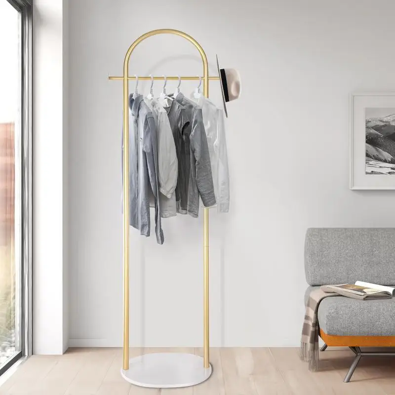 

Freestanding Coat Rack Metal Clothing Rack Stand Hanger Freestanding Clothes Rack with Marble Base Sturdy Hat Racks for Office