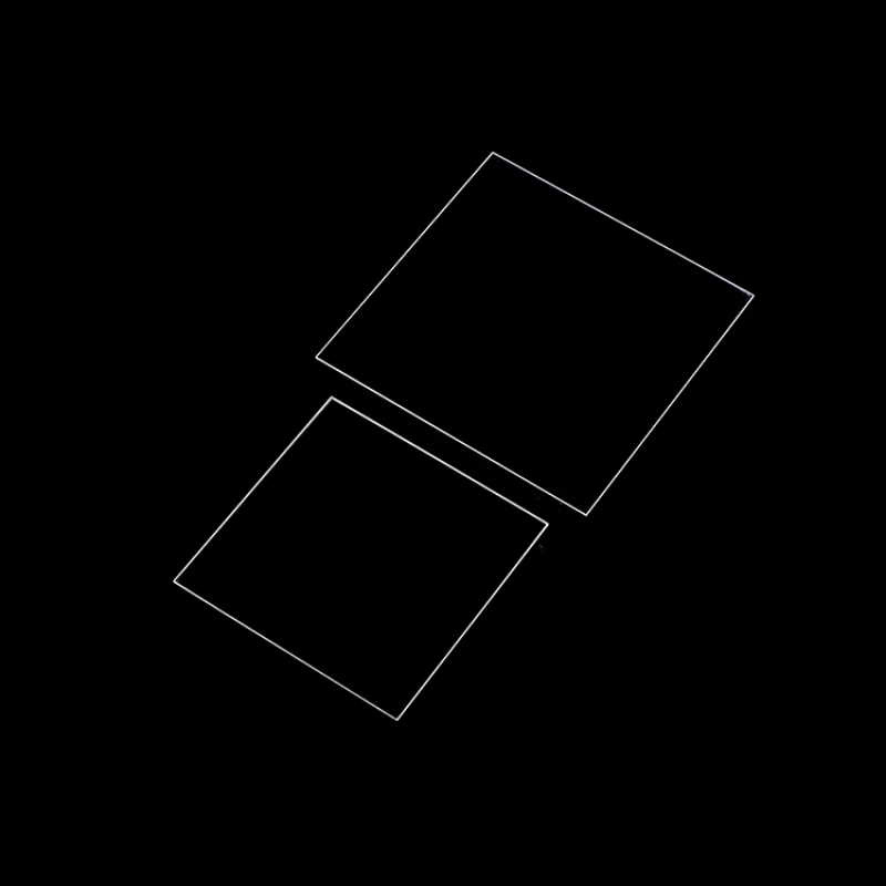 2mm Quartz Square Glass Sheet, High Temperature Resistance, Acid and Alkali Resistance, Ultra-thin, JGS2,length 6mm-100mm