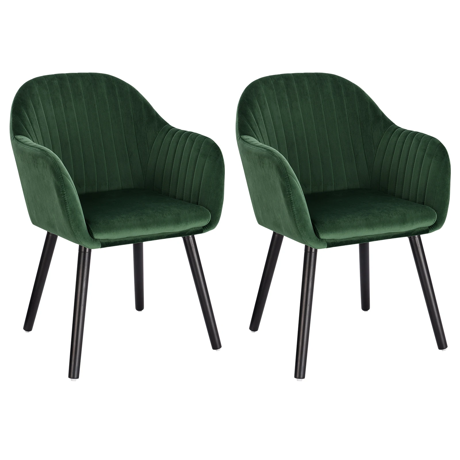 WOLTU 2 stks/set Eetkamerstoel met armen Rugleuning Gestoffeerd Counter Lounge Woonkamer Hoekstoel Receptie Keukenstoel Thuis