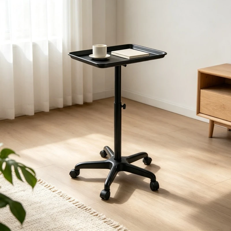 Beauty Salon Trolley Rack Cart Stand Height Adjustable Aluminum for Hairdressing Barber Nail Portable Durable Sturdy Tool Pro