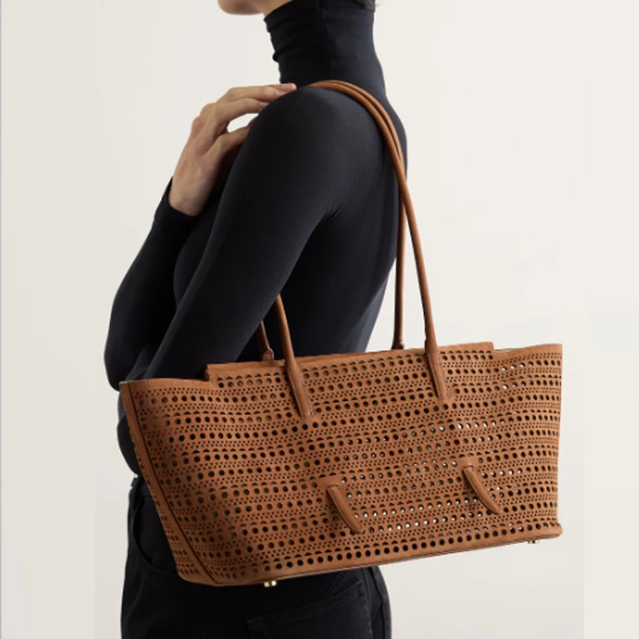 

Модная полая маленькая большая сумка, дизайнерские женские сумки, роскошные сумки через плечо из искусственной кожи, летняя пляжная композитная сумка 2025