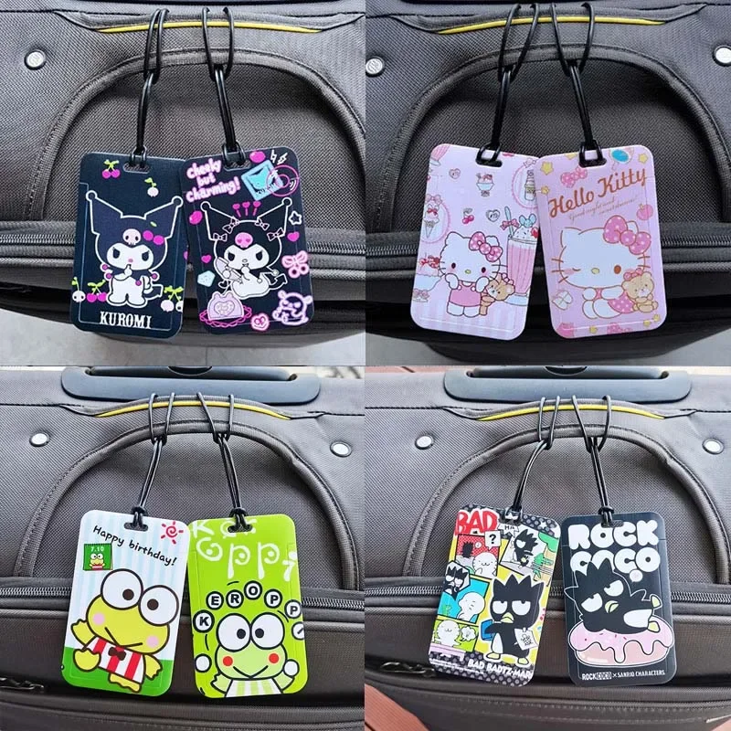 Sanrio Keroppi & Kuromi Push & Pull Travel Accessories Luggage Tag Plastic Suitcase ID Addres Holder Baggage Boarding Tag