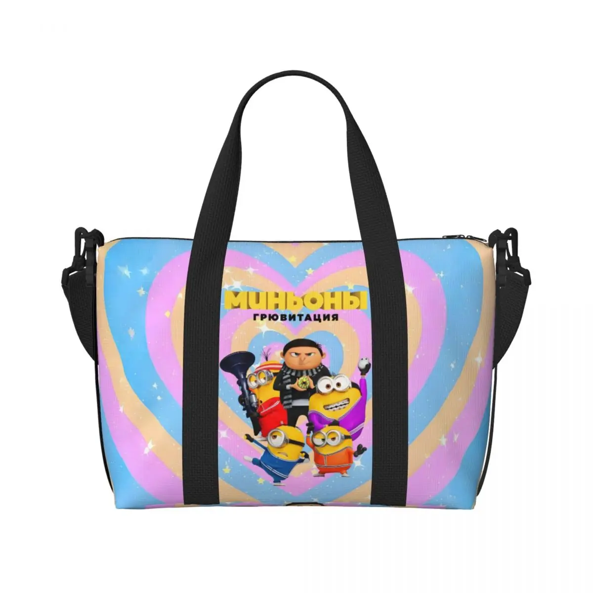 

Custom Minions The Rise Of Gru Tote Bag Women Large Capacity Film Cartoon Cute Anime Beach Gym Shoulder Travel Bag