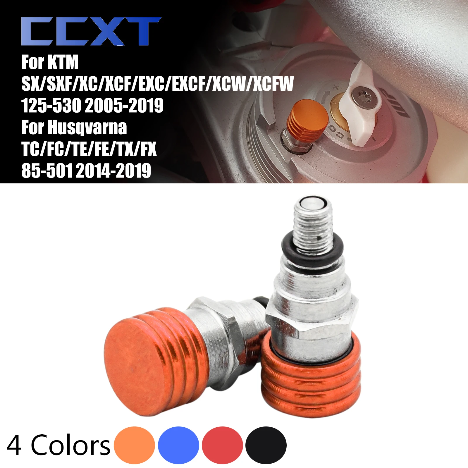 

M4x0.7 Aluminum Fork Air Bleeder Valves For KTM 85-501cc SX XCF XCW XCFW EXC SXF XC EXCF For Husqvarna TC FC TE FE 2005-2019