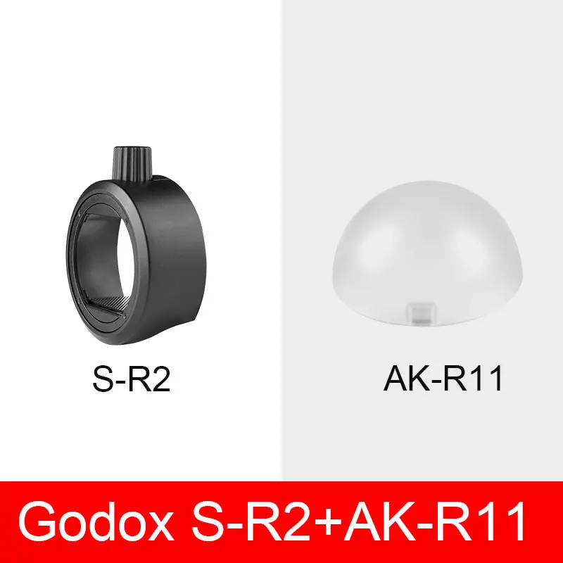 Godox S-R2 Round Head Flash Speedlight Adapter+AK-R11 Dome Diffuser for TT520 V850 V860 TT600 TT685 TT520III