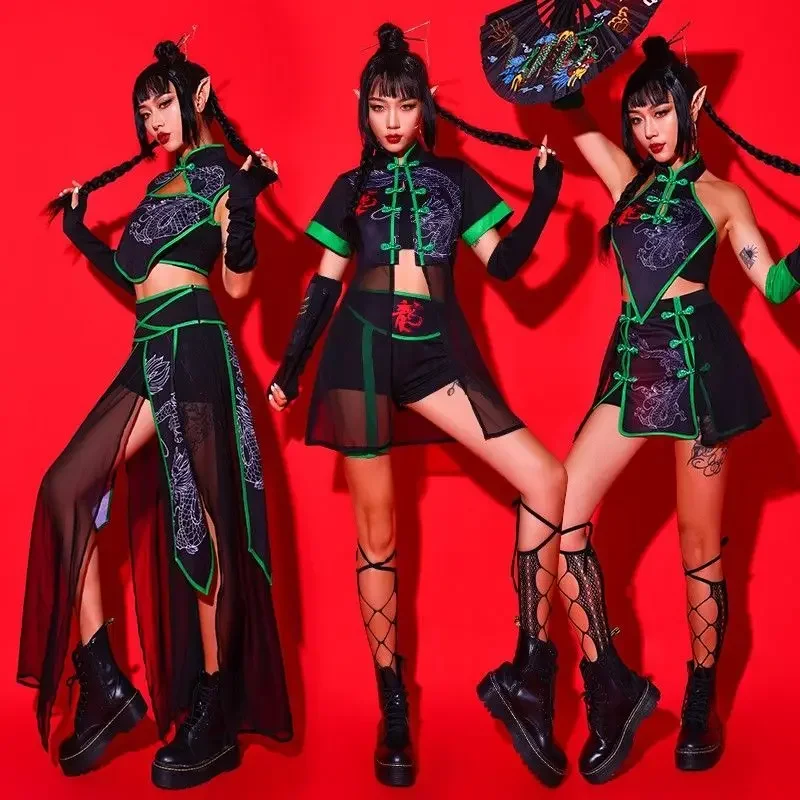 Jazzdanskostuum vrouwelijke prestatiekostuums hanfu danskostuums Dames Street Dance Kleding jazzkostuum