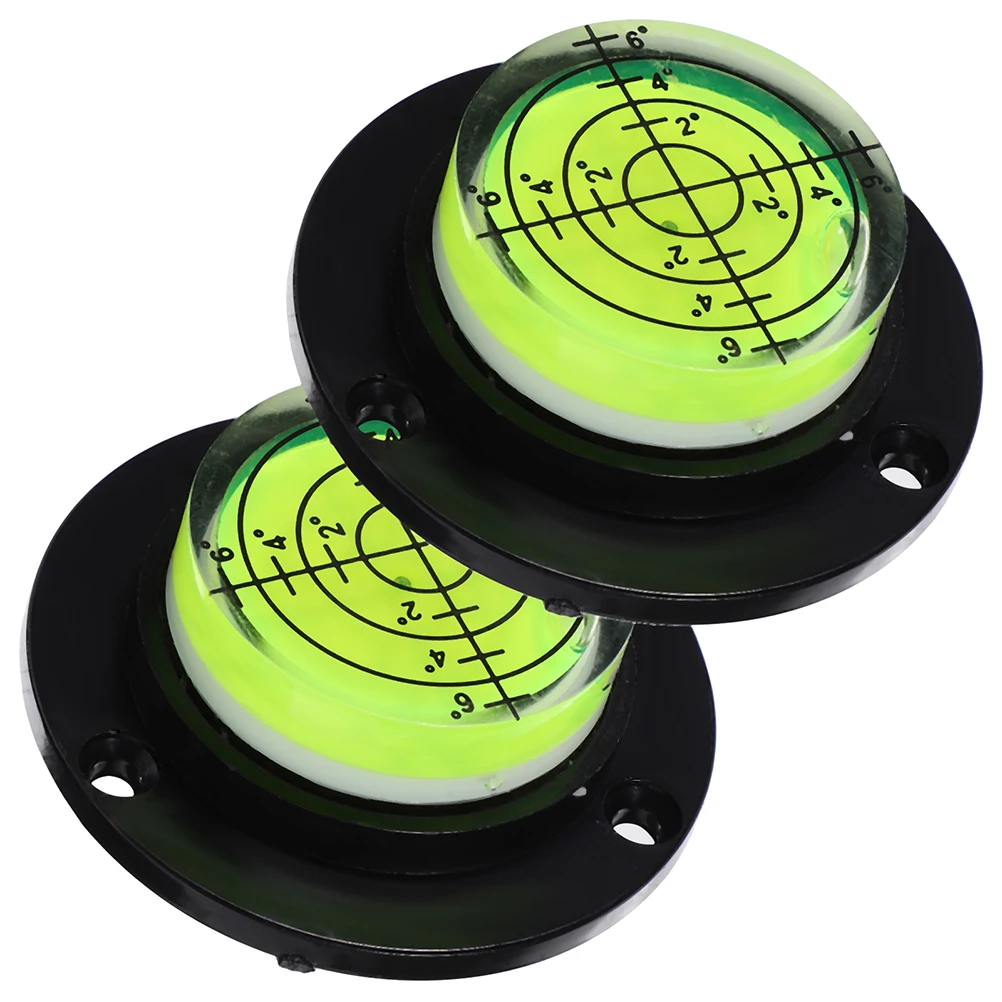 2pcs Bubble Mini Level Tool Compact High Precision Small Spirit Level With Base For Rv Tripod Camera Phonograph Diy Outdoor Use