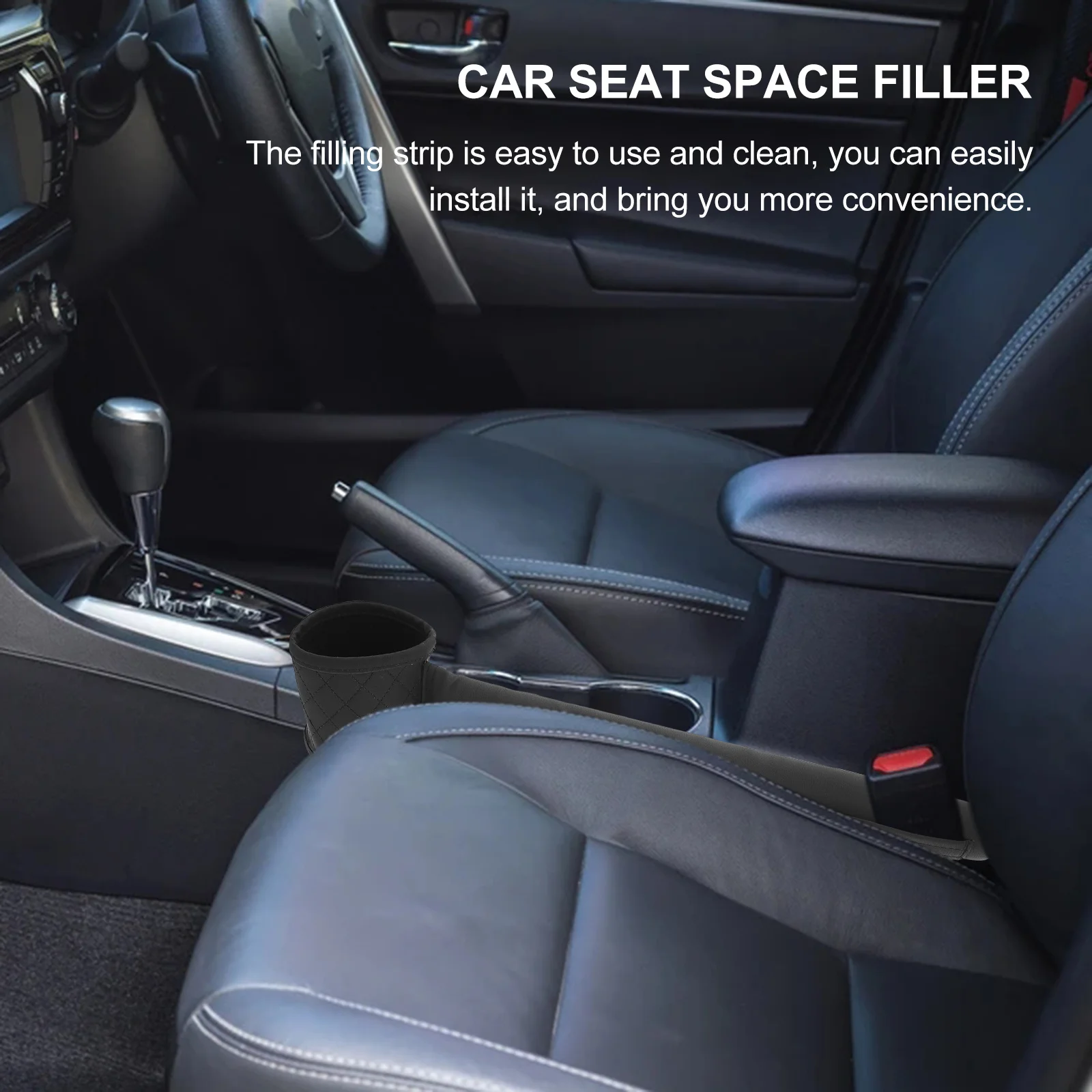 

Car Seat Space Filler Pad Smooth Console Side Filling Strip Durable Gap Fixer Prevent Shaking Seat Protector
