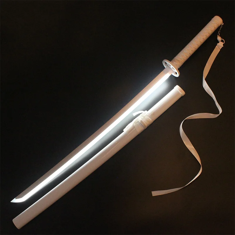 BLEACH Katana Luminous Sword Sode no Shirayuki  Character Cosplay Stage Props with Belt and Sword Holder Halloween Gift