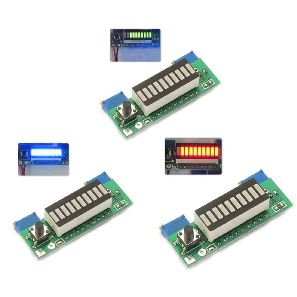 LM3914 10 Segment 3.7V Lithium 12V Battery Capacity Indicator Module Power Level Tester LED Display Electronic DIY Kits