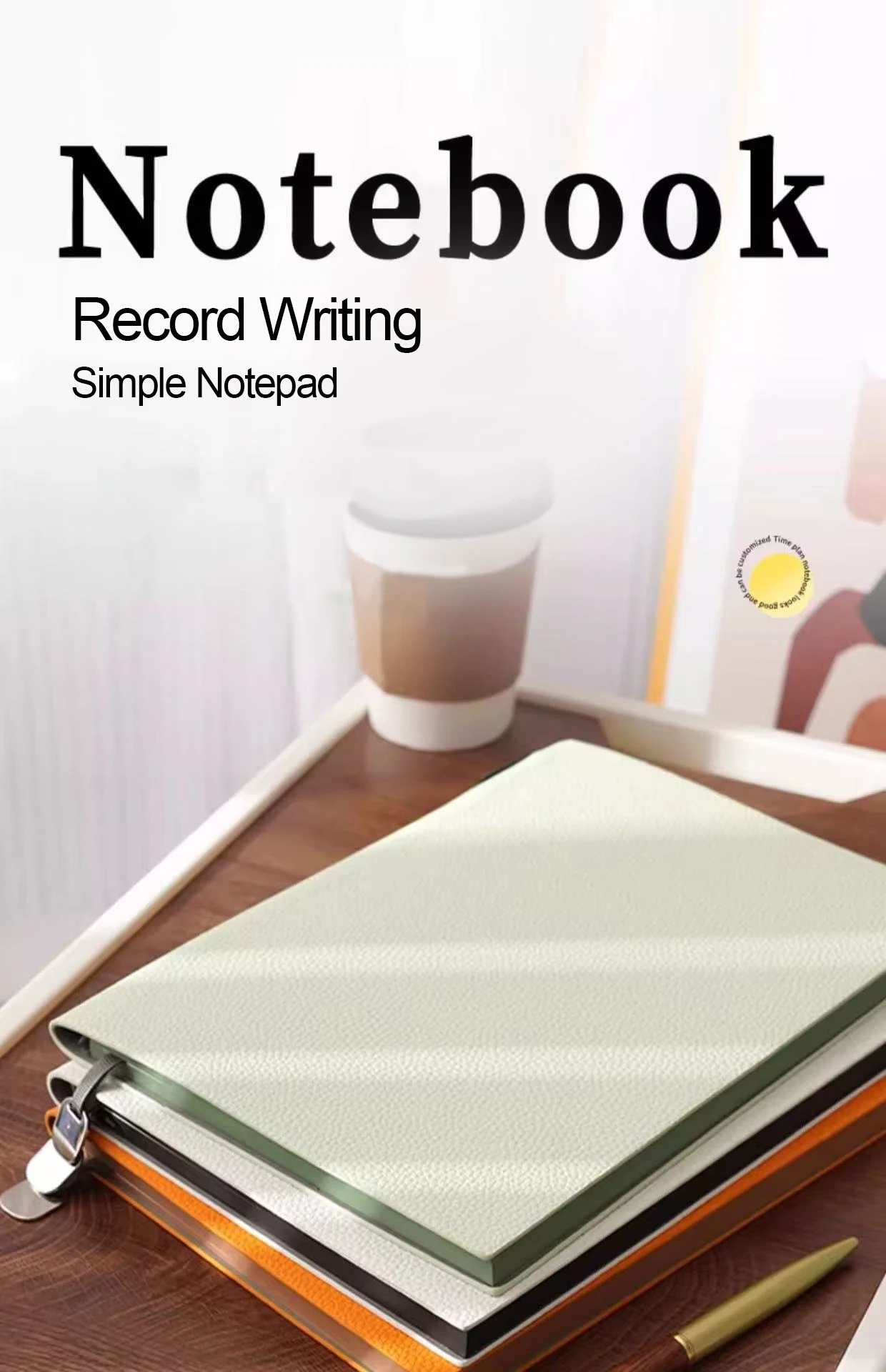 1PCS Notebook A5 Kunstleder Business Notebook Set Verdickte Weiche Leder Oberfläche Schreibwaren – Detail 1