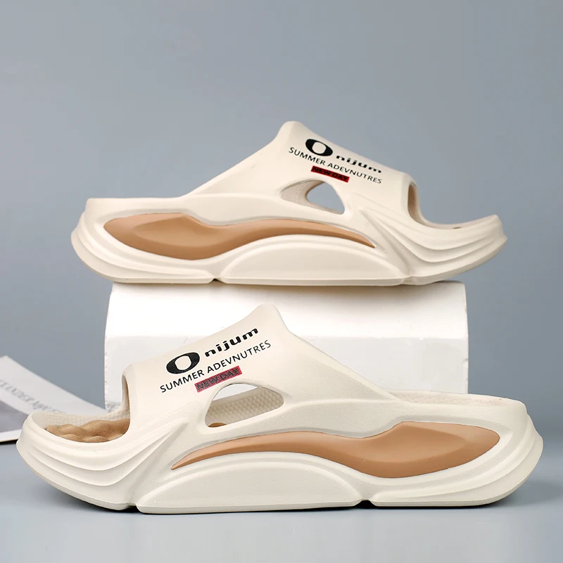 

YRZL Summer Beach Men's Slippers Non-Slip Sandals 2025 New Outdoor Driving Shoes Men Slippers Comfortable Sport Casual Footwear