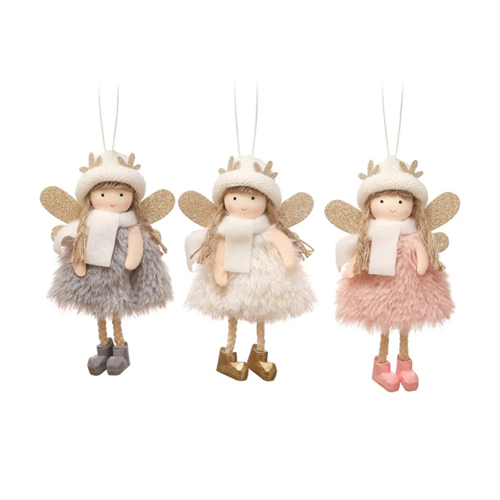 

Christmas Angel shaped Lightweight Small Pendants Lanyard for Hanging Fabric as Gifts Home Decor Accessories