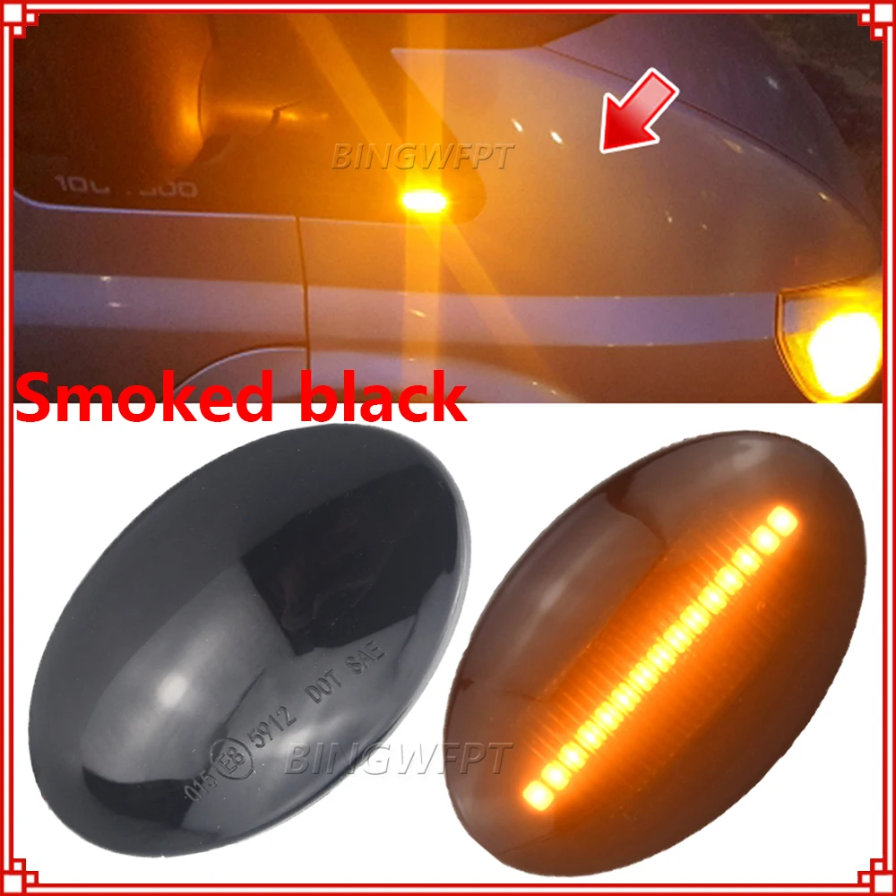 For Ford Fiesta III IV MK3 MK4 KA Mondeo I MK1 Transit Tourneo MK6 MK7 Flowing Turn Signal LED Dynamic Side Marker Lights Lamp
