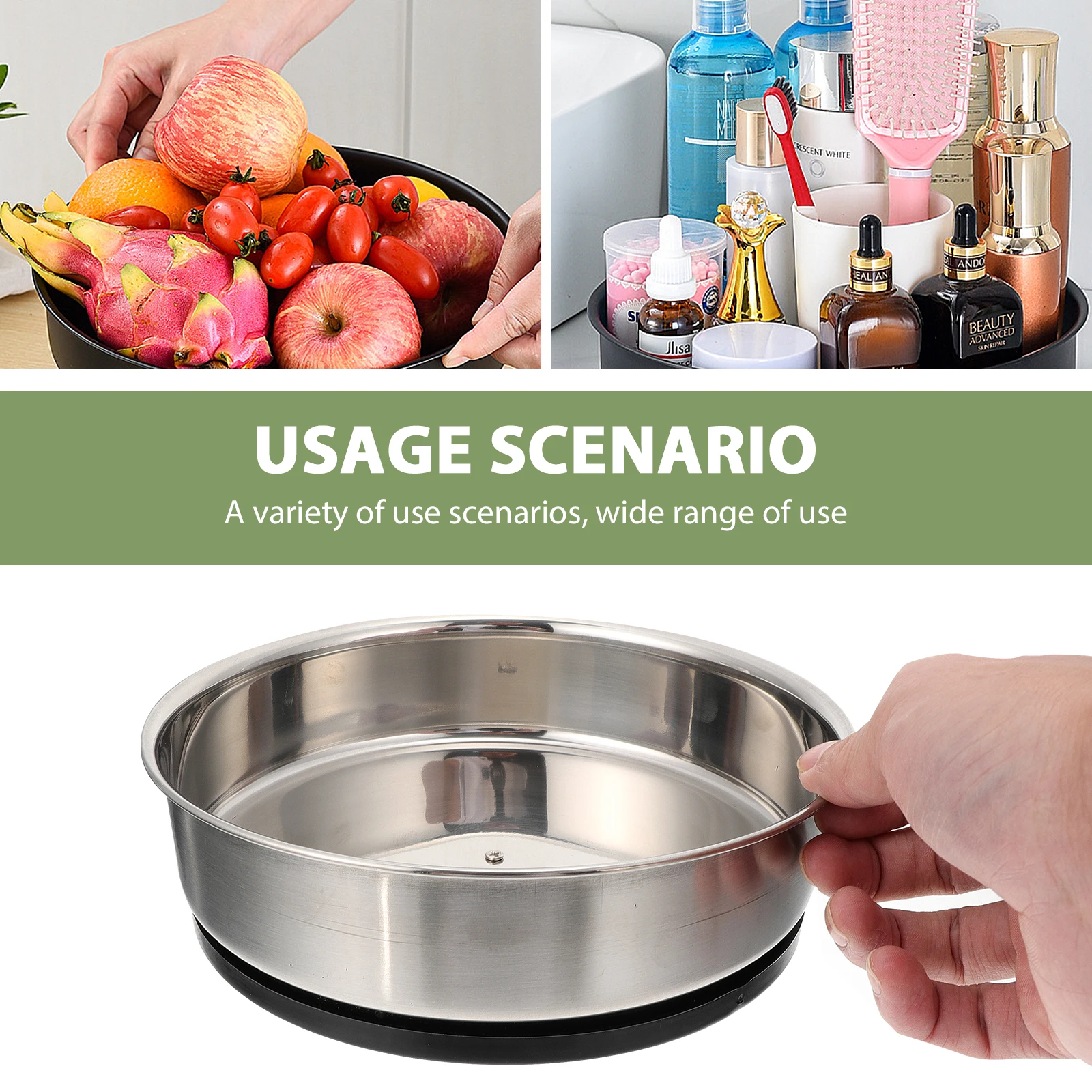

1Pcs Long-Lasting Kitchen Storage Gadget Rotating Seasoning Holder Simple Design Easy Access Food Trays Seasoning Bottle Boxes