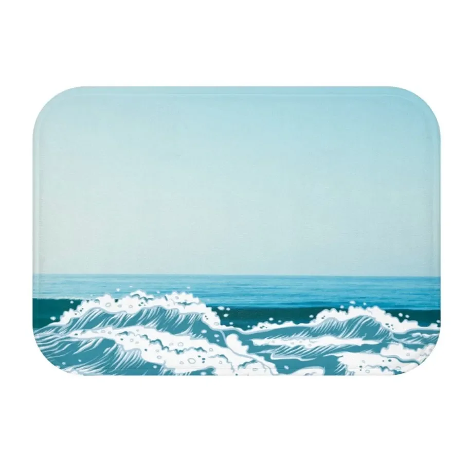 Ocean Waves Bath Mat