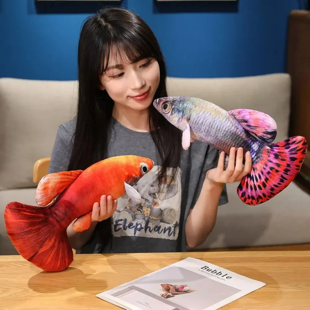 Stuffed Animal Simulated Guppy Cartoon Hugging Pillows Cartoon Fish Stuffed Soft 35/55cm Fish Anime Pillow Girls Xmas Gift