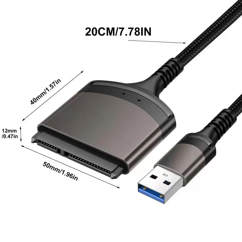 SATA에서 USB 3.0 변환기 C타입에서 SATA 어댑터 케이블, 2.5 인치 HDD SSD 하드 드라이브용, SATA 최대 6 Gbps USB 케이블, SATA 코드