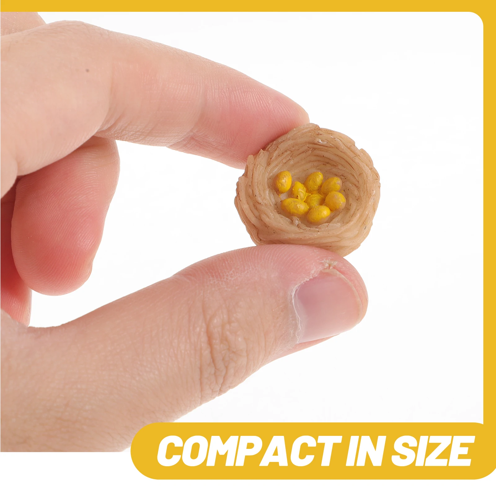 

10pcs Bird Nest Resin nament Landscape Artificial Decor Mini Fake Nest Model Home Craft Statue for Easter Lightweight