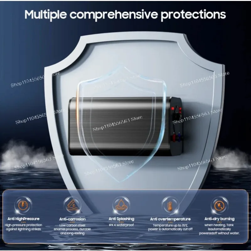 Электрический водонагреватель 15л, 20л, 30л, 12В/220В, портативный для кемпинга, лодок, автодомов, душа, накопительный