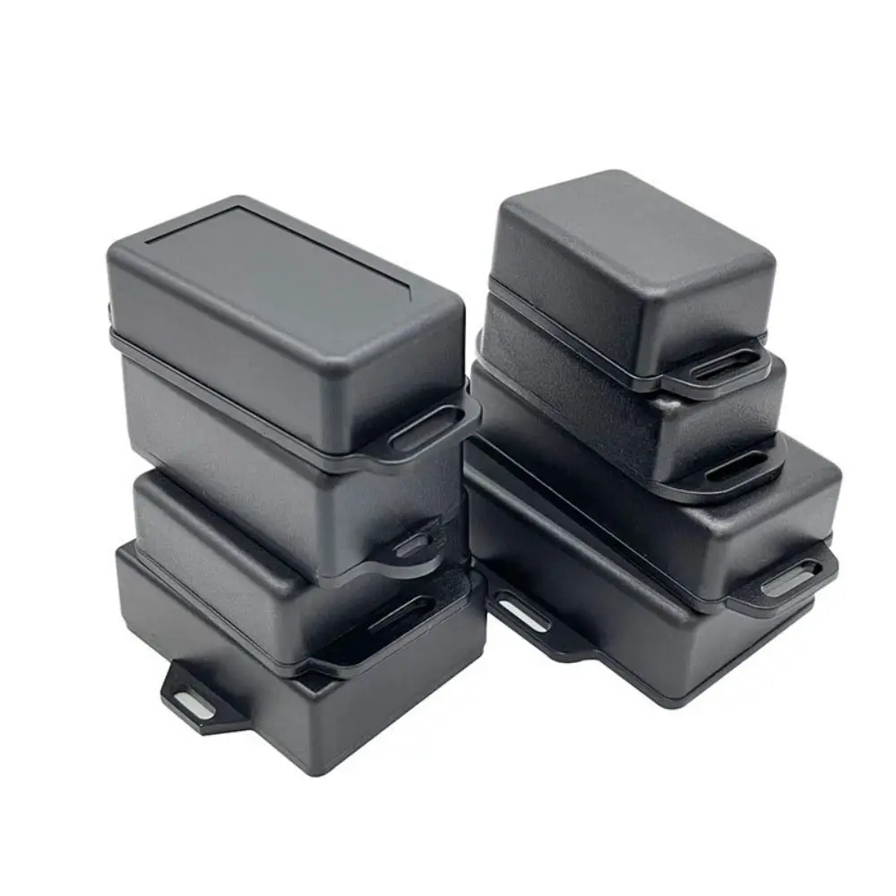 Caja de proyectos electrónicos de instrumentos de carcasa DIY de plástico ABS, suministros eléctricos PCB negros, caja de placa de circuito impermeable de 9 estilos