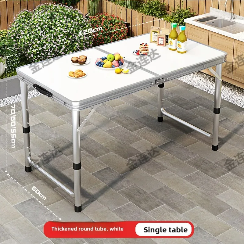 Outdoor Aluminum Folding Table Portable Night Market Stall Dining Height Adjustable Coffee Table for Living Room Side Table