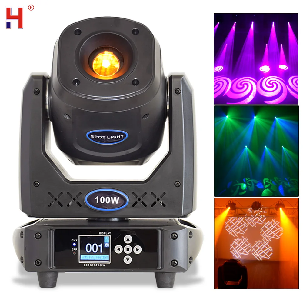 

HongYi LED Moving Head Gobo 100W DMX Lights Lyre Spot 7 Colors With 5 Face Prism DJ Effect In Stage KTV Dance Floor Hall Club