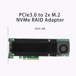 PCIe3.0 x8 do 2x M.2 NVMe Adapter Raid 2241-2IR marvell 88 nr2241 kontroler