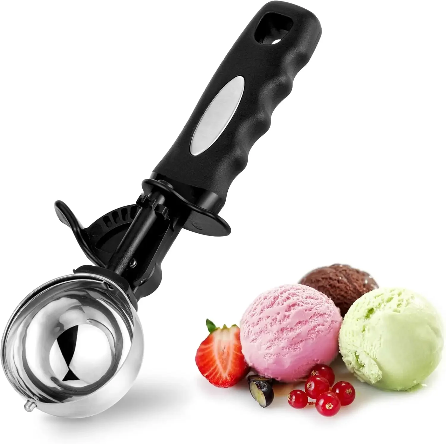 

3.5 Tbsp Cookie Scoop with Thumb Trigger, 55mm, 50ml - Non-Slip Grip, Easy Release