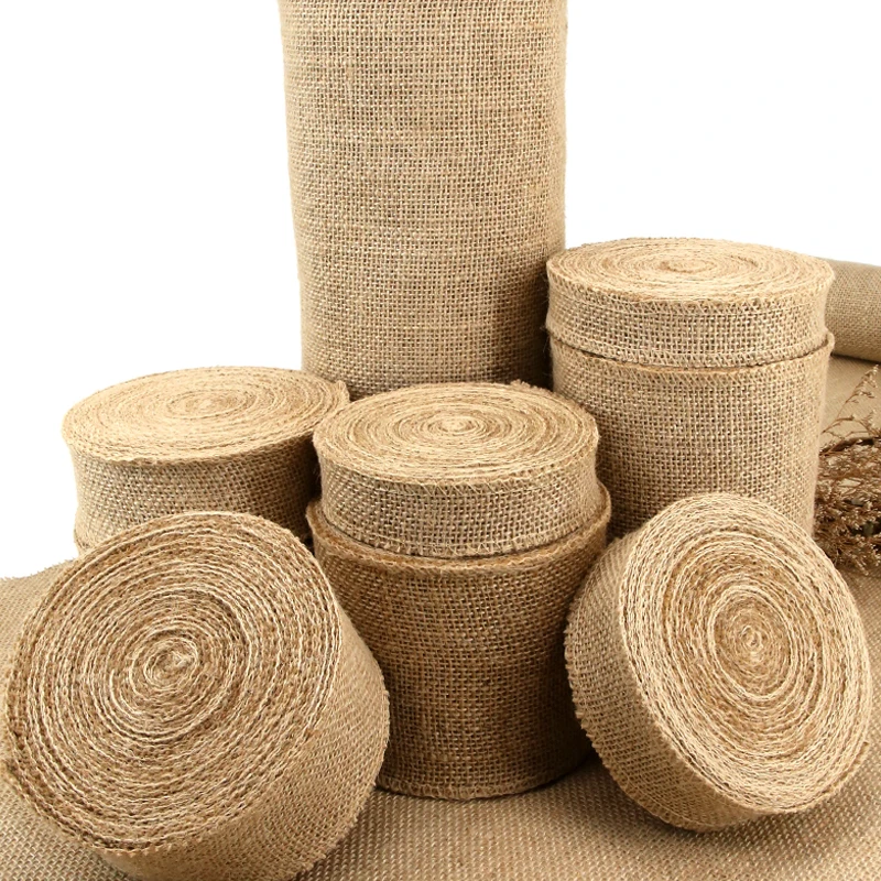 Thickened And Widened Woven Jute Fabric For Handmade DIY Decoration, Christmas Decoration, Hemp Rope Accessories TJ0208