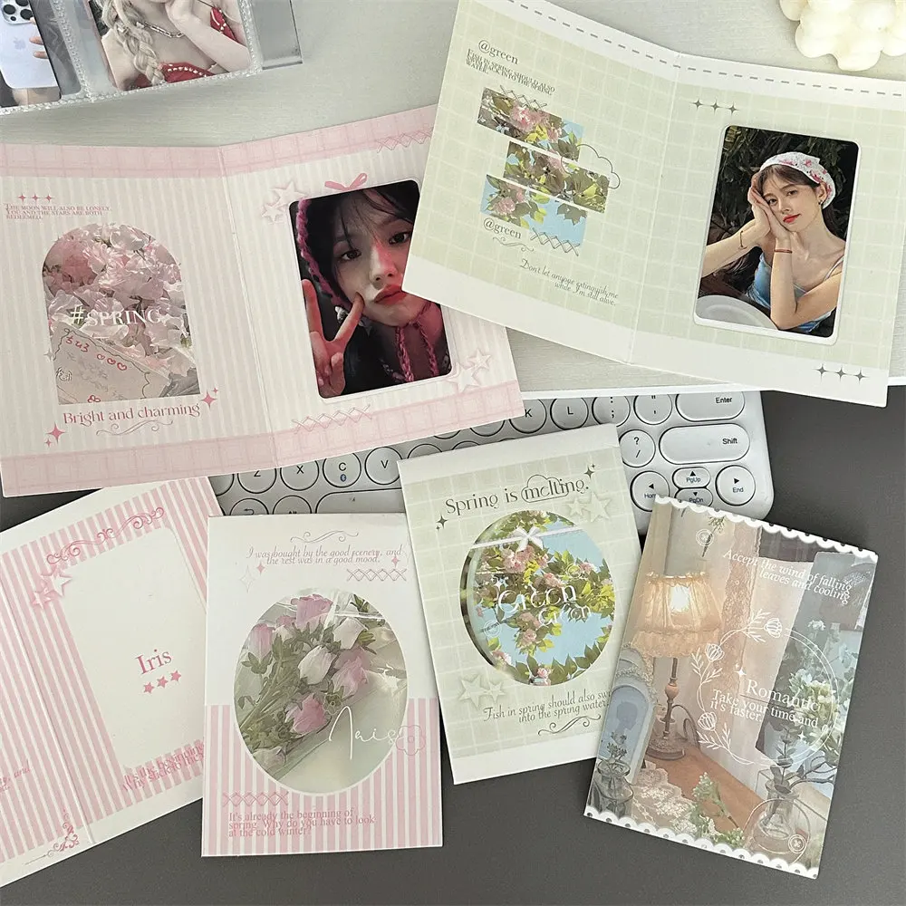 20/100 Pcs Spring/Summer Limited Half Fold Card Issue Romantic Packaging Decoration Atmosphere Folded Greeting Card