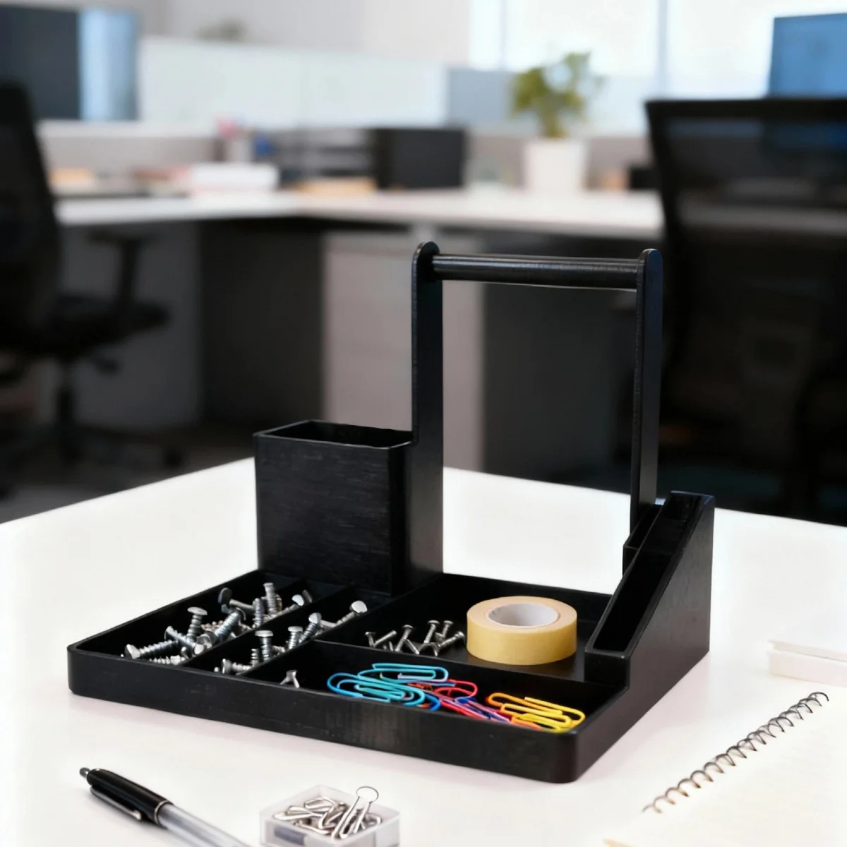 The plastic storage tray for daily life tools is not easy to break and is suitable for offices, schools, electricians, etc