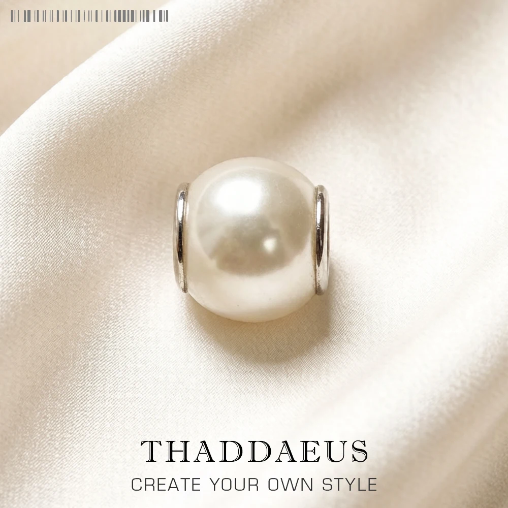 Beads White Pearl 925 Sterling Silver Charm European DIY Jewelry Accessories Gift For Women
