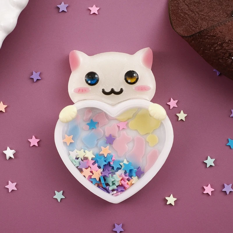 Unique Floating Sand Silicone Mold Shakeable Resin Animal Ornaments Making Mould