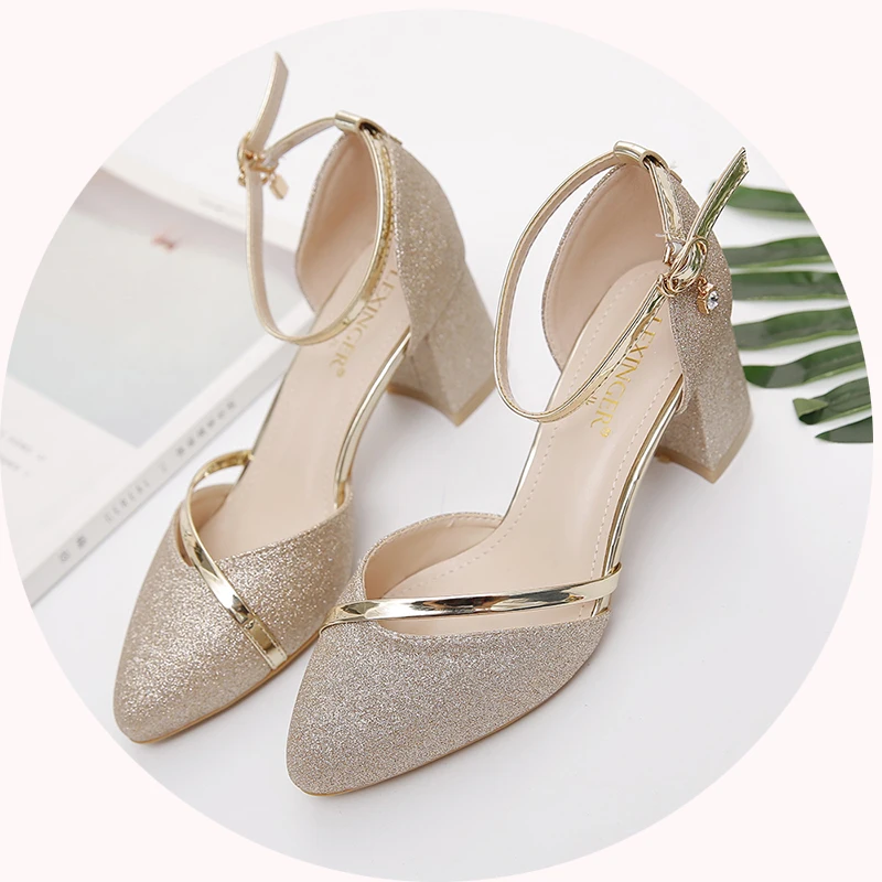 Cresfimix Women Silver Pointed Toe Wedding High Heel Shoes Lady Casual High Quality Shoes Bridal Golden Wedding Shoes B3302b