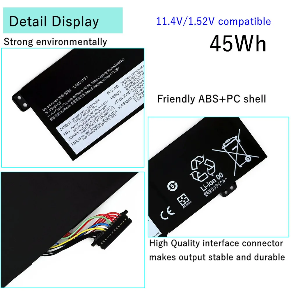 Lenovo ideapad L340-15IRH 17IRH 게임 시리즈 노트북 용 L18M3PF1 L18C3PF1 배터리 5B10T04975 5B10W67350