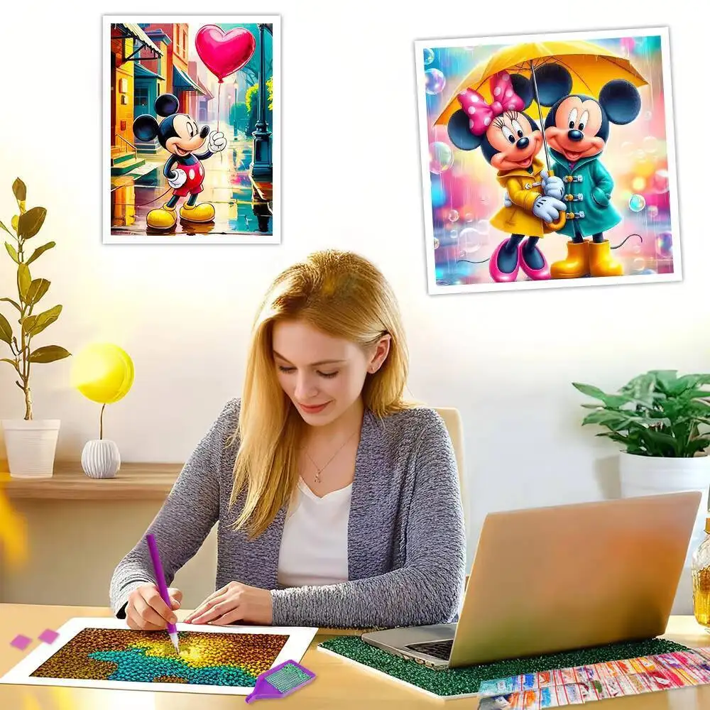 ديزني 5D الماس اللوحة كابوس قبل عيد الميلاد الحفر الكامل فسيفساء الكرتون DIY التطريز الشتاء زينة الهالوين
