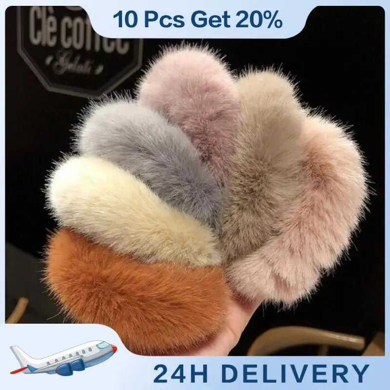 

Hair Band High Elastic Fit Warm Plush Large Intestine Hair Ring Fashion Accessories Hair Band Imitation Fur Fluffy