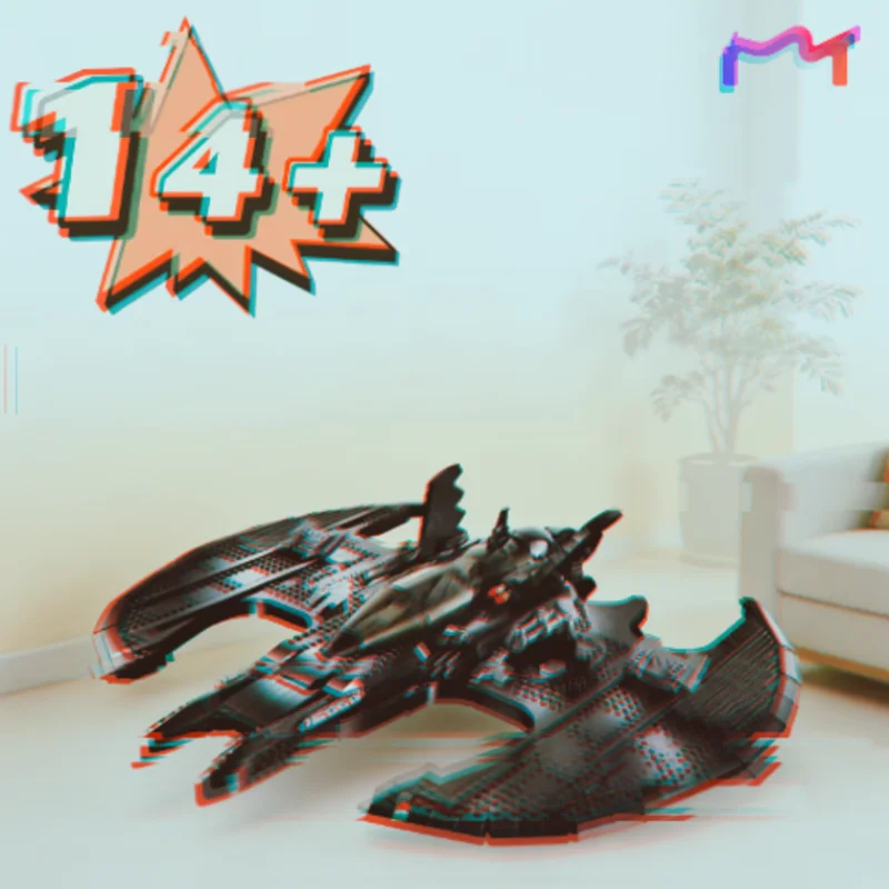 

In Stock 2363pcs Large Assembled Brick Batwing Fighter Series Building Blocks Toys For Children Boys Birthday Christmas Gifts