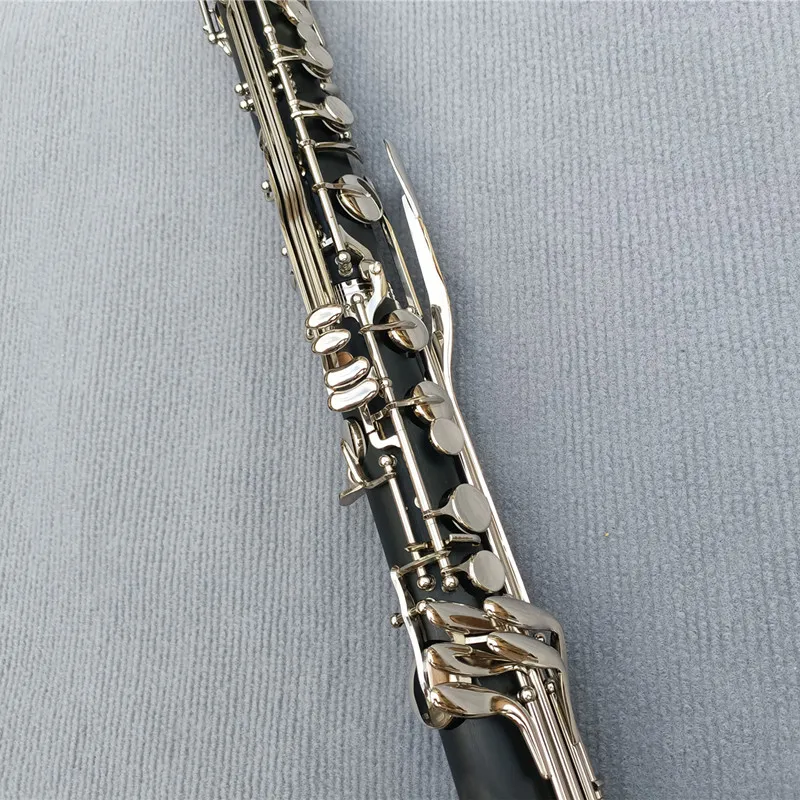 JUPITER Bass Clarinet Professional Bb Clarinet Drop B Tuning Black Tube Clarinet Silvering Keys klarnet Brand Musical Instrument