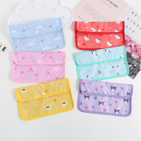 Sanrio Melody Kuromi Waterproof Mask Storage Bag Portable Small Item Storage Bag Cosmetic Bag Oxford Cloth Receipt Bag